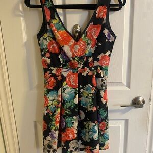 Floral Skull Print Dress